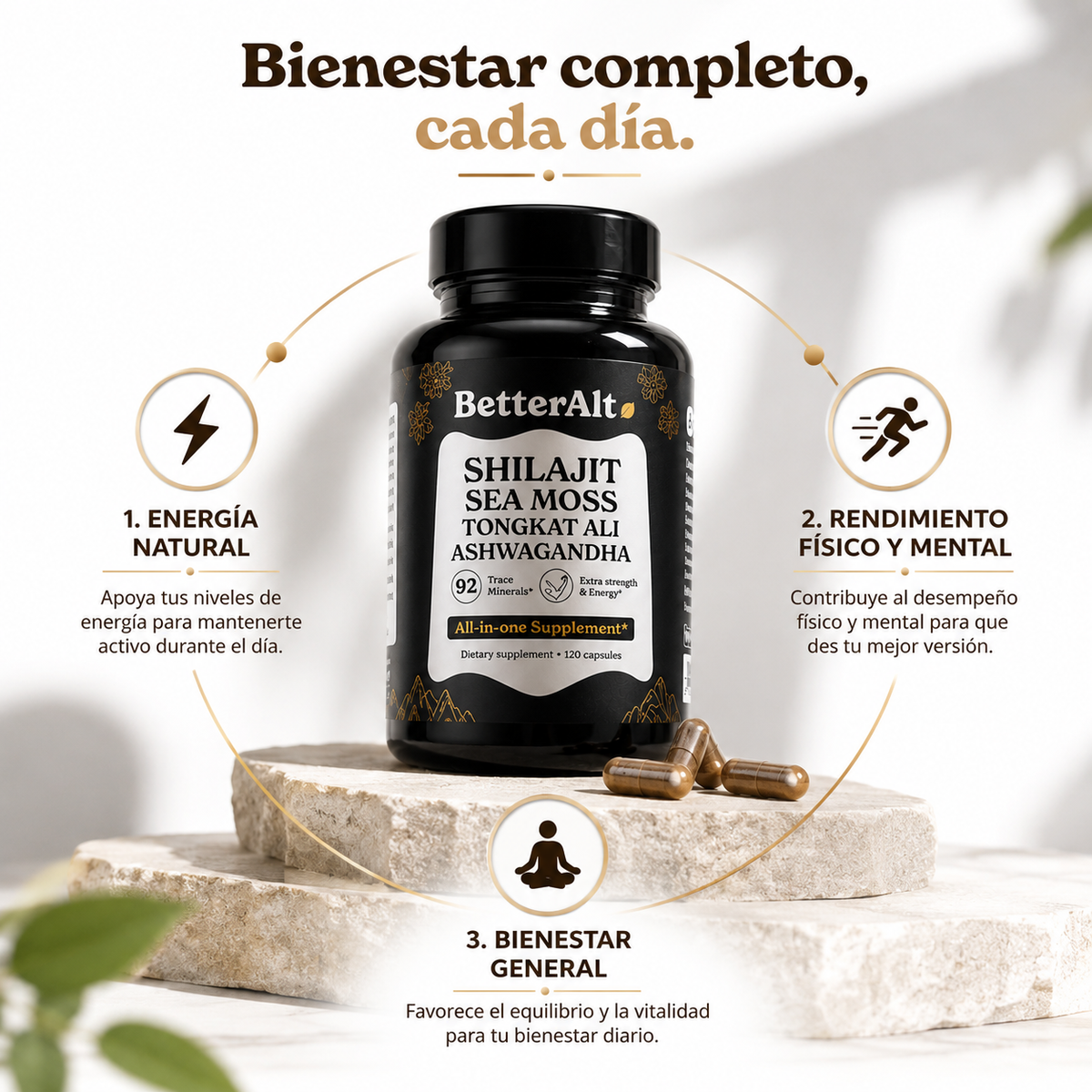 Betteralt Shilajit: Siéntete Activo, Fuerte y Enfocado.