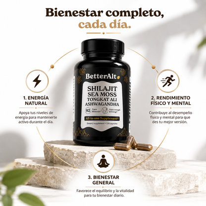 Betteralt Shilajit: Siéntete Activo, Fuerte y Enfocado.